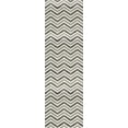 thumbnail image 1 of Rug Branch Modern Geometric Wave Grey Beige Indoor Runner Rug - 3x15, 1 of 5