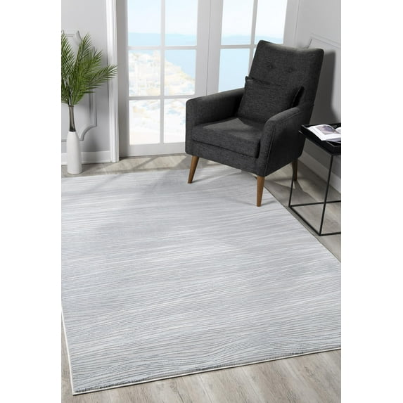 Rug Branch Modern Scandinavian Coastal Grey Beige Indoor Area Rug - 4x6