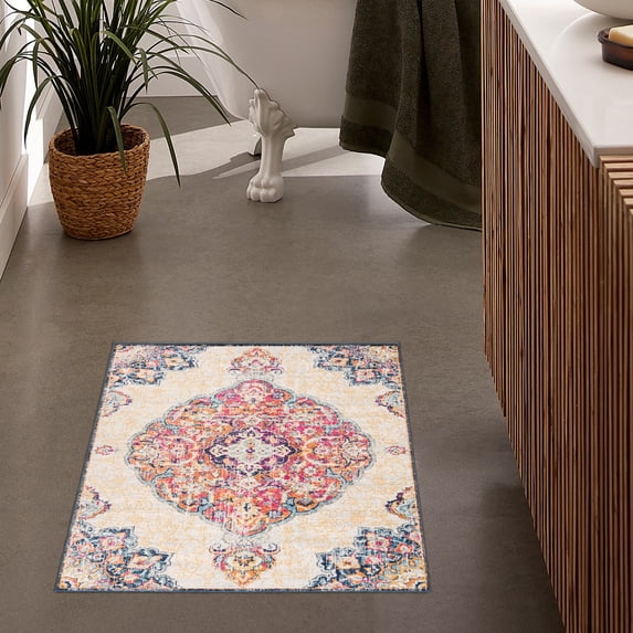 Rug Branch Modern South-Western Beige Rust Indoor Doormat Rug - 2x4