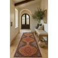 thumbnail image 1 of Rug Branch Modern South-Western  Rust Blue Indoor Runner Rug - 2x8, 1 of 4