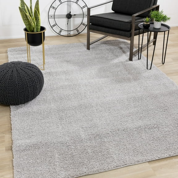 Rug Branch Modern Tonal/Solid Grey Indoor Area Rug - 7' x 10'