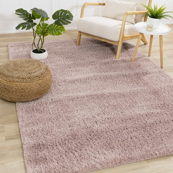Rug Branch Modern Tonal/Solid Pink Indoor Area Rug - 4' x 6'