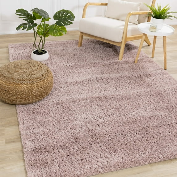 Rug Branch Modern Tonal/Solid Pink Indoor Area Rug - 5' x 8'
