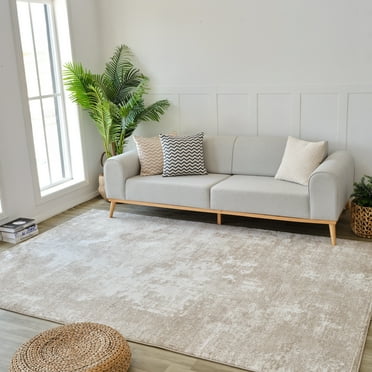 Rug Branch Nomad Coastal Abstract Indoor Area Rug, Beige Cream - 5'x7'