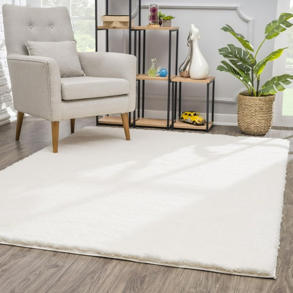 Rug Branch Plain Shag Beige Indoor Area Rug - 8x10