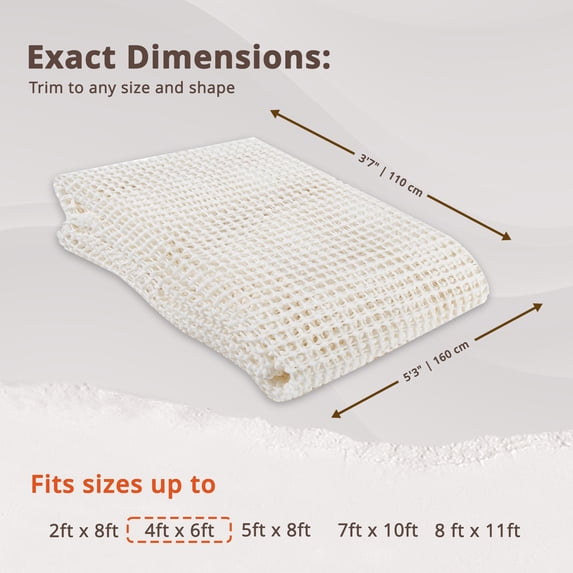 Rug Branch Supreme Non-Slip Rug Pad Indoor/ Outdoor (0.20") - 8x10
