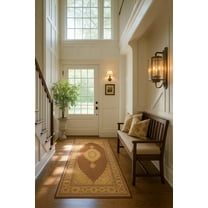 Rug Branch Traditional Moroccan  Red Beige Indoor Runner Rug - 3x10