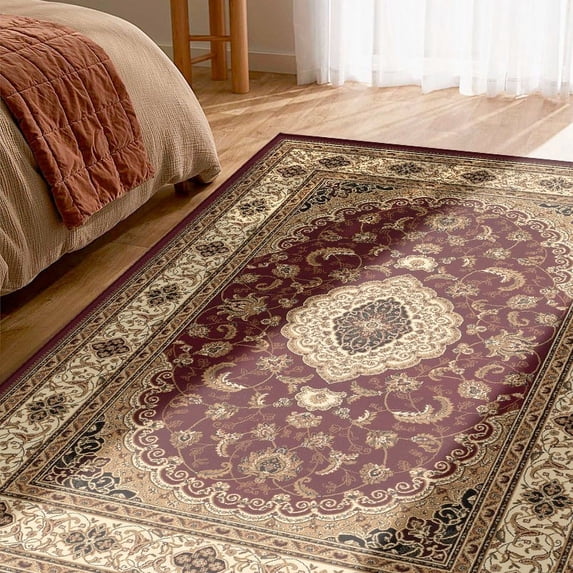 Rug Branch Traditional Persian Red Beige Indoor Area Rug - 6x9