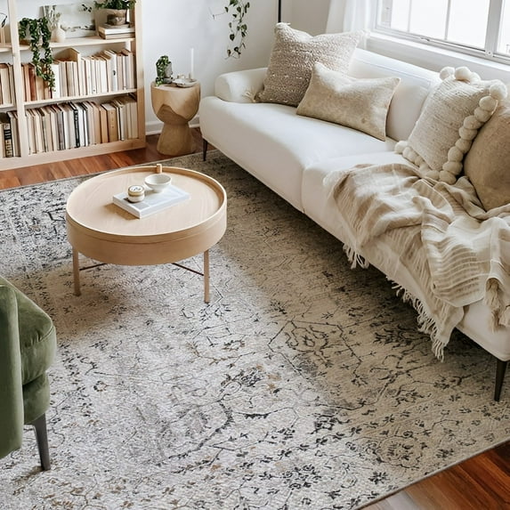 Rug Branch Transitional Moroccan Grey Beige Indoor Area Rug - 8x10