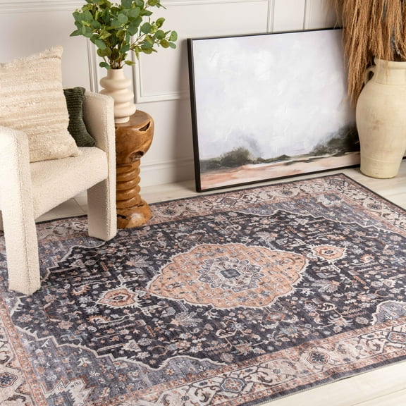 Rug Branch Transitional Persian Blue Beige Indoor Area Rug - 4x6