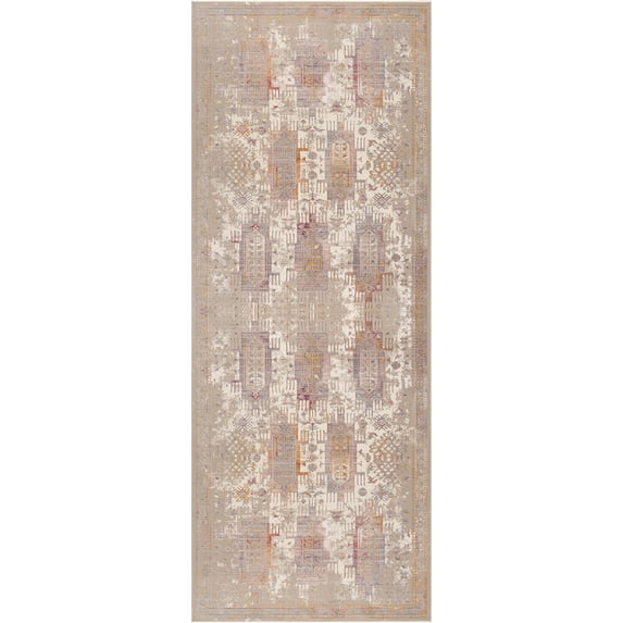 Rug Branch Transitional South-Western Boho Brown Beige Indoor Runner Rug - 2x20