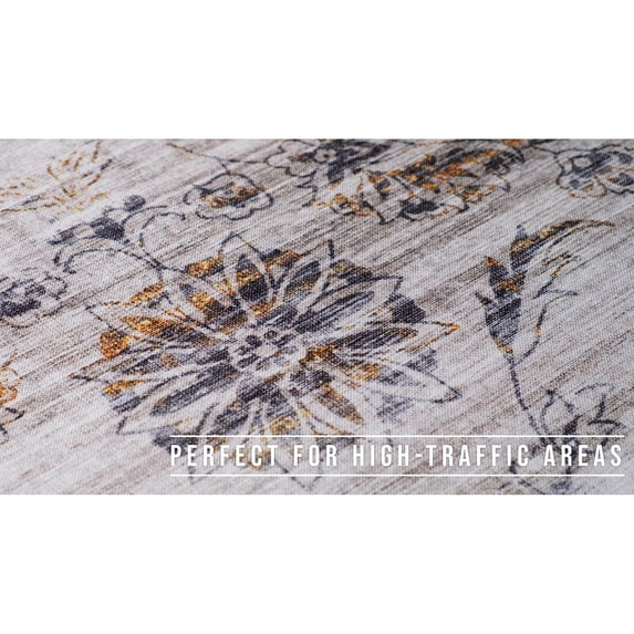 Rug Branch Transitional Vintage Grey Beige Indoor Area Rug - 8x10