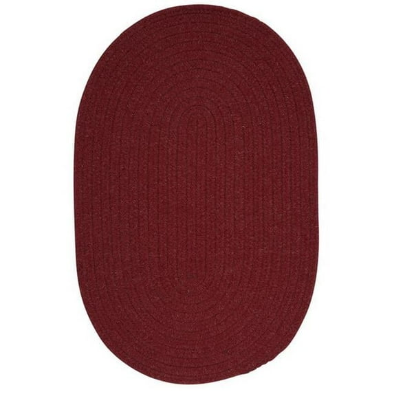 Rug Bristol Holly Berry 12 ft. Round Braided Rug - 65% Polypropylene/35% Wool