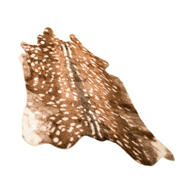 Rug Carpet Area Deer Mat Animal Hide Floor Sika Faux Fluffy Pad Furry Room Living Rugs Bedroom