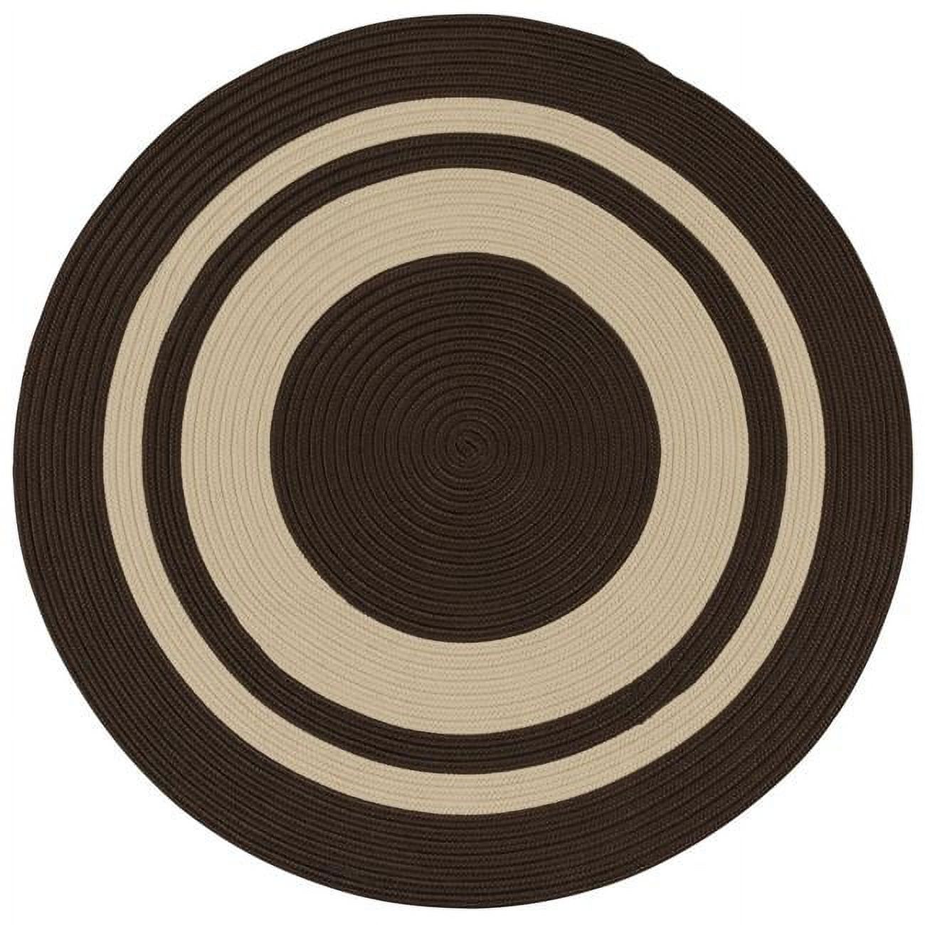 Rug Coronado Round Braided Rug Earth Brown 8 ft.