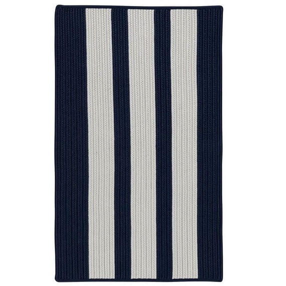 Rug Everglades Vertical Stripe Braided Area Rug Navy Pier - 5 x 8 ft.