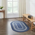 thumbnail image 1 of Rug Farmhouse Great Falls Blue Braided Jute No Slip Floor Decor TCC Brands, 1 of 11
