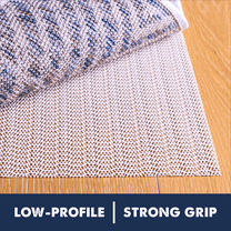 Gorilla Grip Extra Strong Rug Pad Gripper, Grips Keep Area Rugs in Place,  Thick, Slip and Skid Resistant Pads for Hard Floors, Under Carpet Mat
