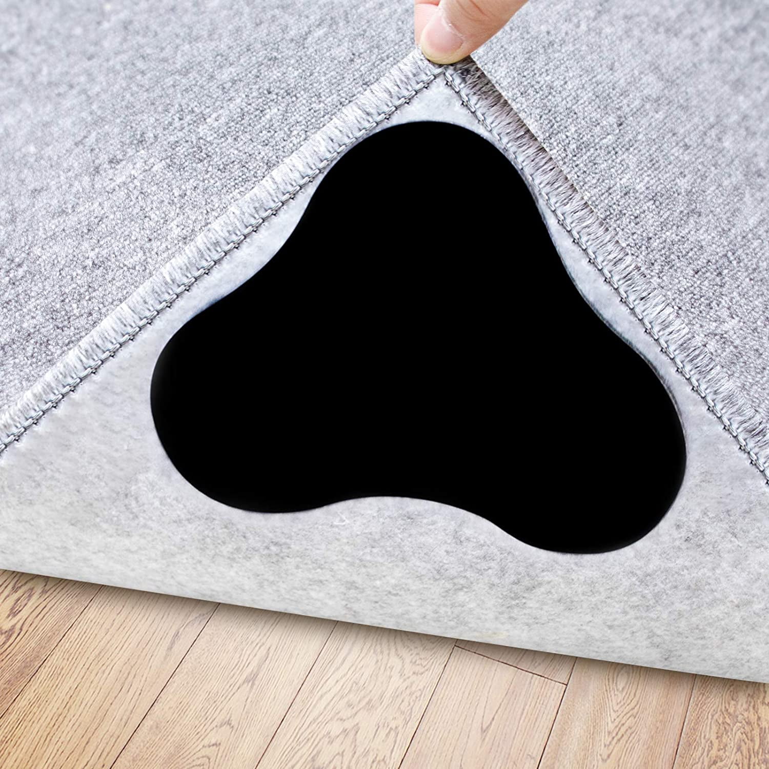10 Pairs 2 Styles Self adhesive Anti Curling Carpet Tape Rug Gripper Secure  The Carpet Sofa and Sheets In Place and Keep The Corners Flat