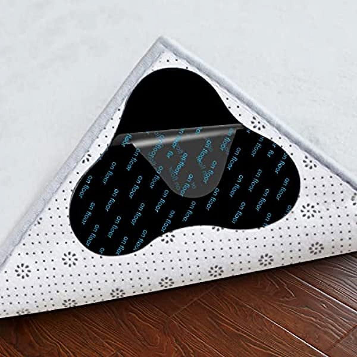 Rug Gripper（10PCS）, Washable Prevent Curling Rug Stickers Corner Side