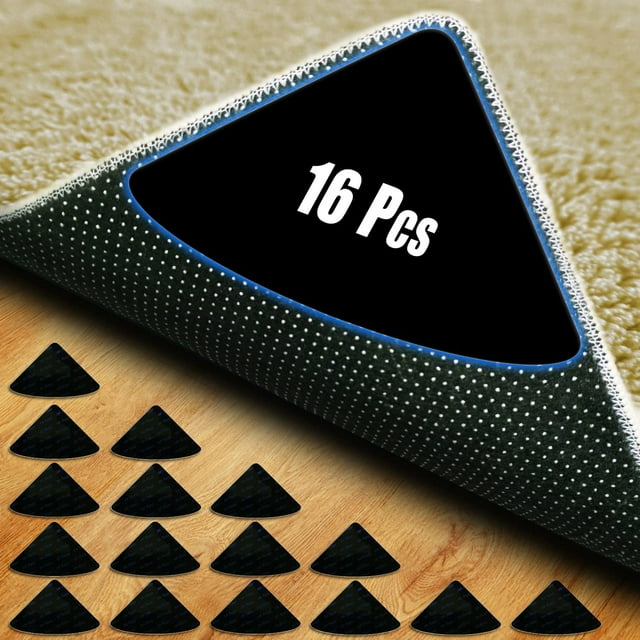 Rug Gripper,16 Pcs Anti Slip Rug Grips,Double Sided Rug Gripper for Hardwood Floors,Rug Grippers