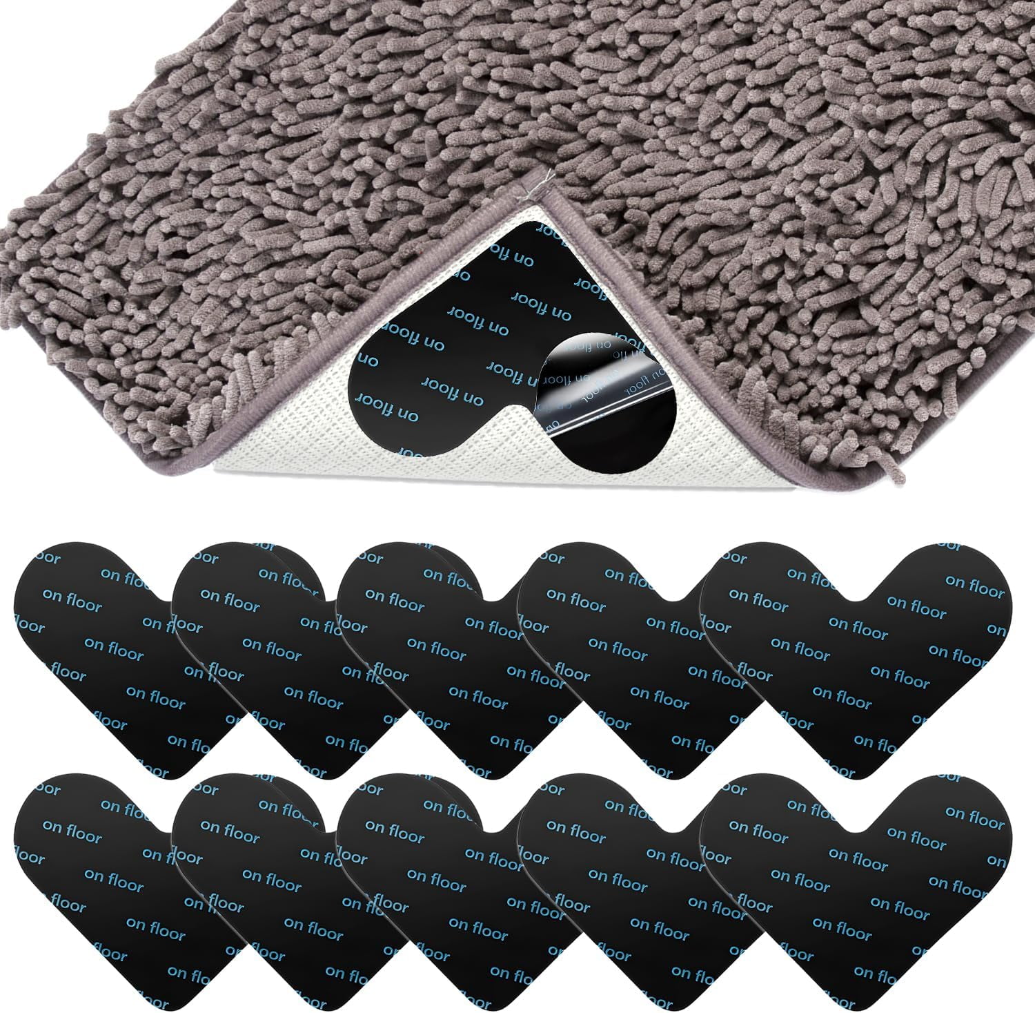 Rug Gripper, Rug Grippers for Laminate Floor, Rug Pads, Washable Carpet