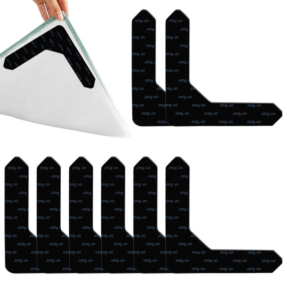 Rug Gripper - Pack of 16 Secure Rug Corner Grippers for Indoor and Outdoor Use - Helps Prevent Curling and Slipping - Ideal Carpet Corners to Keep from Curling - 12.3*12.3cm
