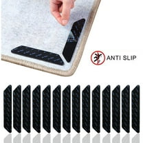 Rug Grippers, Anti Curling Rug Grippers, Non Slip Carpet Grippers, Adhesive Carpet Tape for Hardwood Floors Tile & All Surface(20 Pcs, Black)