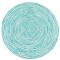 thumbnail image 1 of Rug  Kaari Tweed Round Braided Rug  Aqua - 4 ft., 1 of 1