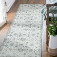 thumbnail image 1 of Rug King Kitchen Runner Vintage Runner 2x6 Light Grey Foldable Rug Persian Floral Print Carpet Non Slip Rug for Entryway Living Room Bedroom Bathroom Kitchen, 1 of 8