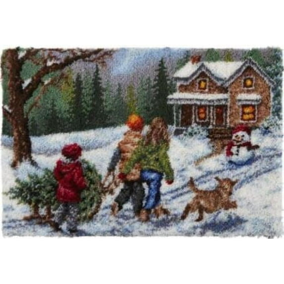 Rug Making Latch Hooking Kit | Bringing Home Christmas Tree