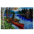 thumbnail image 1 of Rug Making Latch Hooking Kit | Canoe (4 sizes available), 1 of 12