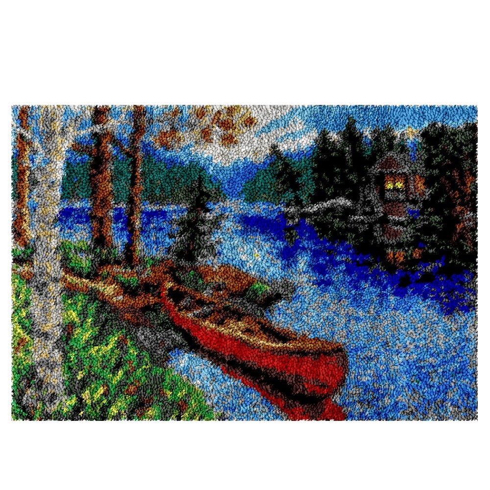 Rug Making Latch Hooking Kit，Canoe Rug Making Latch Hooking Kit ...