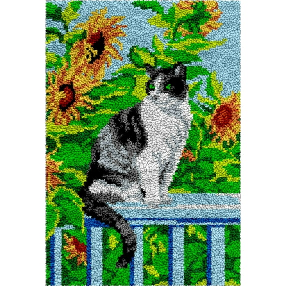 Rug Making Latch Hooking Kit | Cat In Garden