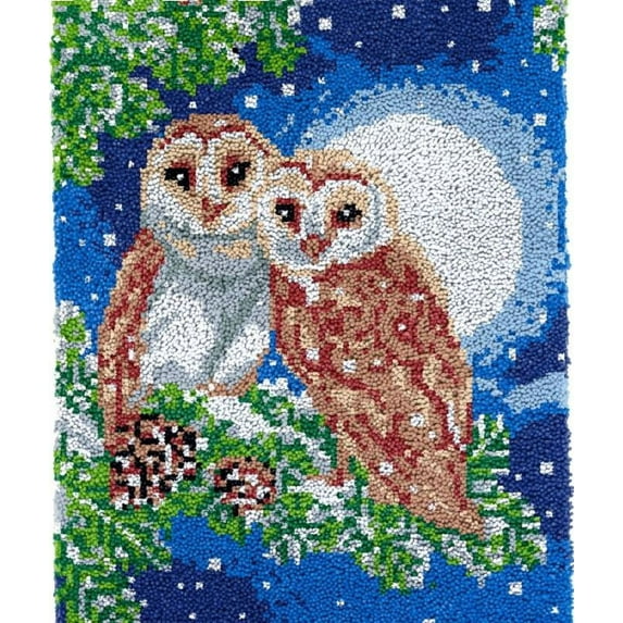 Rug Making Latch Hooking Kit | Moon Owls (5 sizes available)