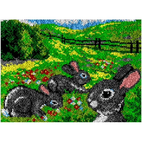 Rug Making Latch Hooking Kit | Three Rabbits