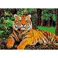thumbnail image 1 of Rug Making Latch Hooking Kit | Tiger Forest (5 sizes available), 1 of 9