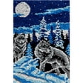 thumbnail image 1 of Rug Making Latch Hooking Kit，Two Snow Wolves Rug Making Latch Hooking Kit  ,Creative Craft Home Decor Ideal for Learning Rug Making, 1 of 8