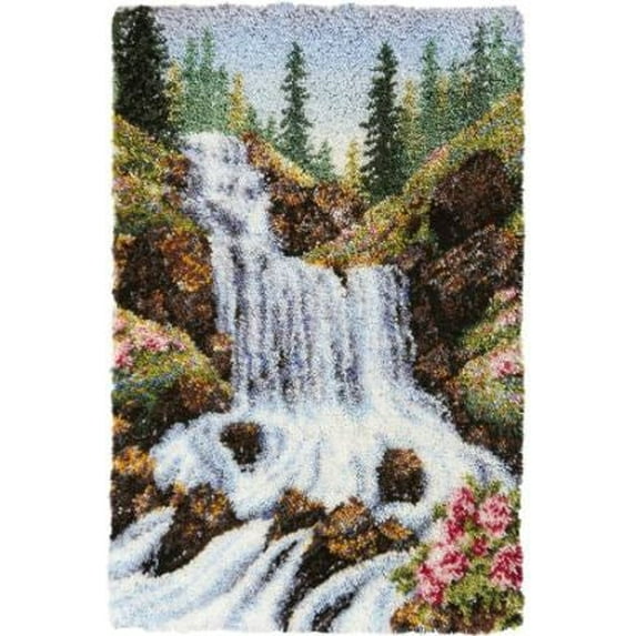 Rug Making Latch Hooking Kit | Waterfalls (5 sizes available) - Walmart.com