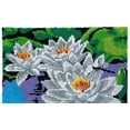 thumbnail image 1 of Rug Making Latch Hooking Kit | White Lotus (5 sizes available), 1 of 9