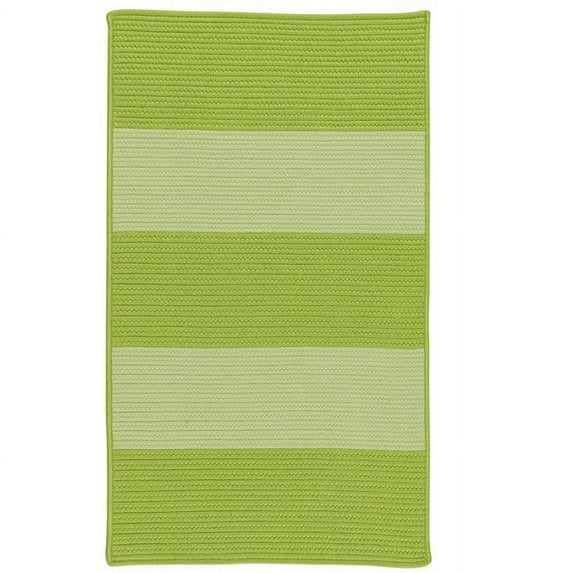 Rug Newport Textured Stripe Rectangle Area Braided Rug Green - 8 x 11 ft.