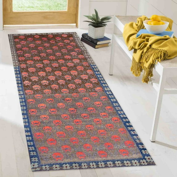Rug, Non-Slip Carpet Rugs, Pomegranate Pattern Rug, Boho Rugs, Soft Rug, Hallway Rug, Luxury Rugs, Brown Rug, Front Door Rug, Door Mat Rugs, 2.6'x5' - 80x150 cm