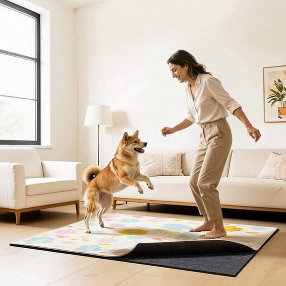 Rug Pad 5 X 7 Ft, Non-Slip Carpet Area Pad, Rug Mat Padding With Dual Surface Felt Cushion & Rubber Gripper, Hardwood Floor Protection For All Floors, Finishes, Keeps Carpets In Place