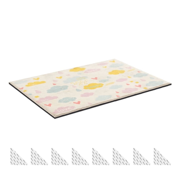 Rug Pad 8 x 5 ft Non-Slip Carpet Pad for Hardwood Floors, 5.6mm Felt & Rubber Gripper Padding, Area Rug Protector for All Floors, Keeps Rugs in Place