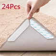 thumbnail image 1 of LNGOOR 24 Pcs Rug Pad, Carpet Rug Grippers Rreusable Non-Slip Anti-Curling Carpet Tape for Hardwood Floors and Tile, 1 of 8