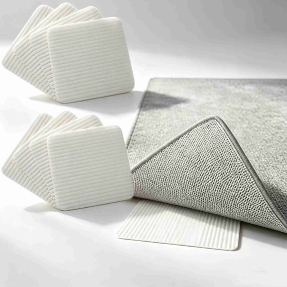 Rug Pads Grippers, 8 PCS Non Slip Washable Grippers for Rug, Anti Curling Rug Pad : Keep Your Rug in Place & Make Corner Flat and Easily Peel Off