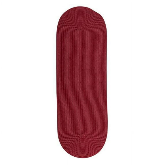 Rug Reversible Flat-Braid Oval Braided Runner Red - 2 ft. 4 in. x 15 ft.