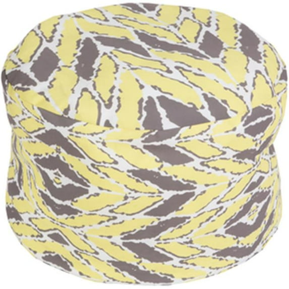 Rug Round Beige Pouf 20 x 13 in.