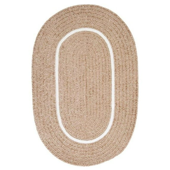 Rug Silhouette - Sand 6 ft. round Braided Rug
