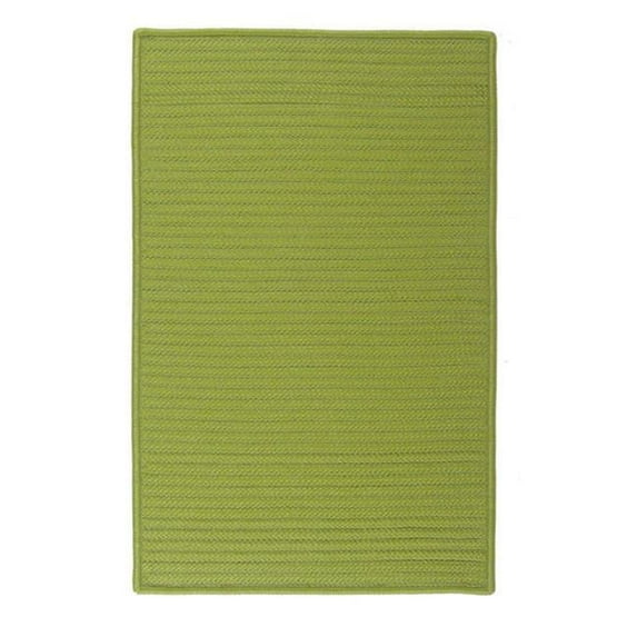Rug Simply Home Solid Braided Rug - Bright Green 2ft. x 12ft.